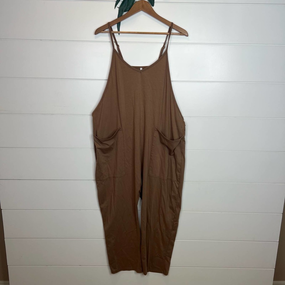 Amazon Brown Loose Jumpsuit - Size Large